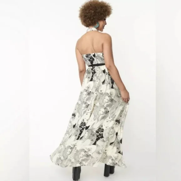 Smak Parlour Psychedelic Goddess Print Maxi Dress. Women's small - Picture 3 of 12